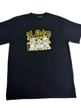 XLARGE Black Graphic Tee Cartoon Streetwear Shirt Small